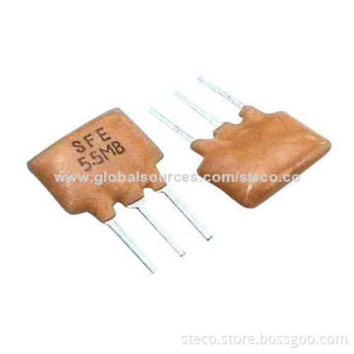 5.5MHz Ceramic Filters for TV/VCR Stage, 6dB Maximum Insertion Loss